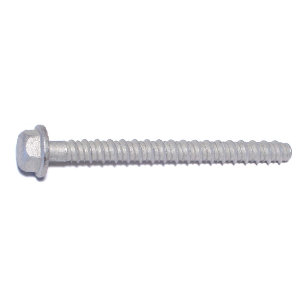 Red Head Tapcon Concrete Screw, 3/8" Dia., Hex, 4 in L, Steel Zinc